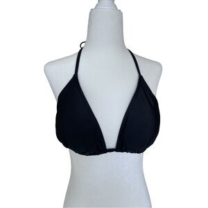 TRIANGLE BIKINI TOP. BLACK. LARGE.